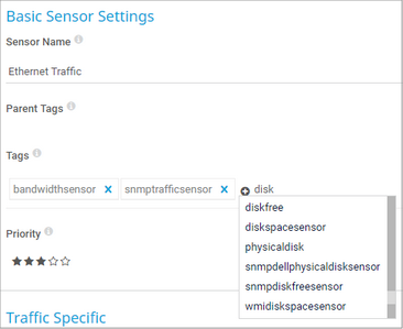 View and Edit Tags in Basic Sensor Settings